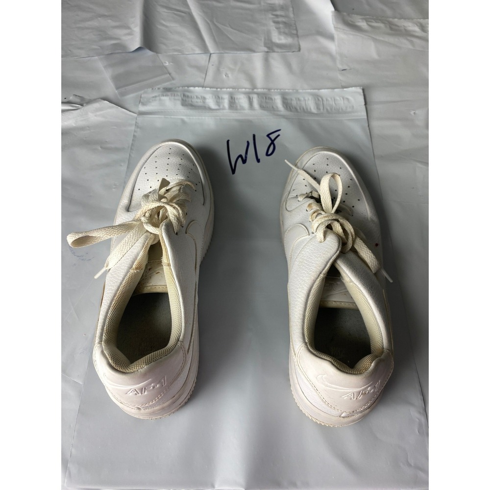 Nike Air Force 1‎ Low Womens Size 9.5 White Leather Sneakers**